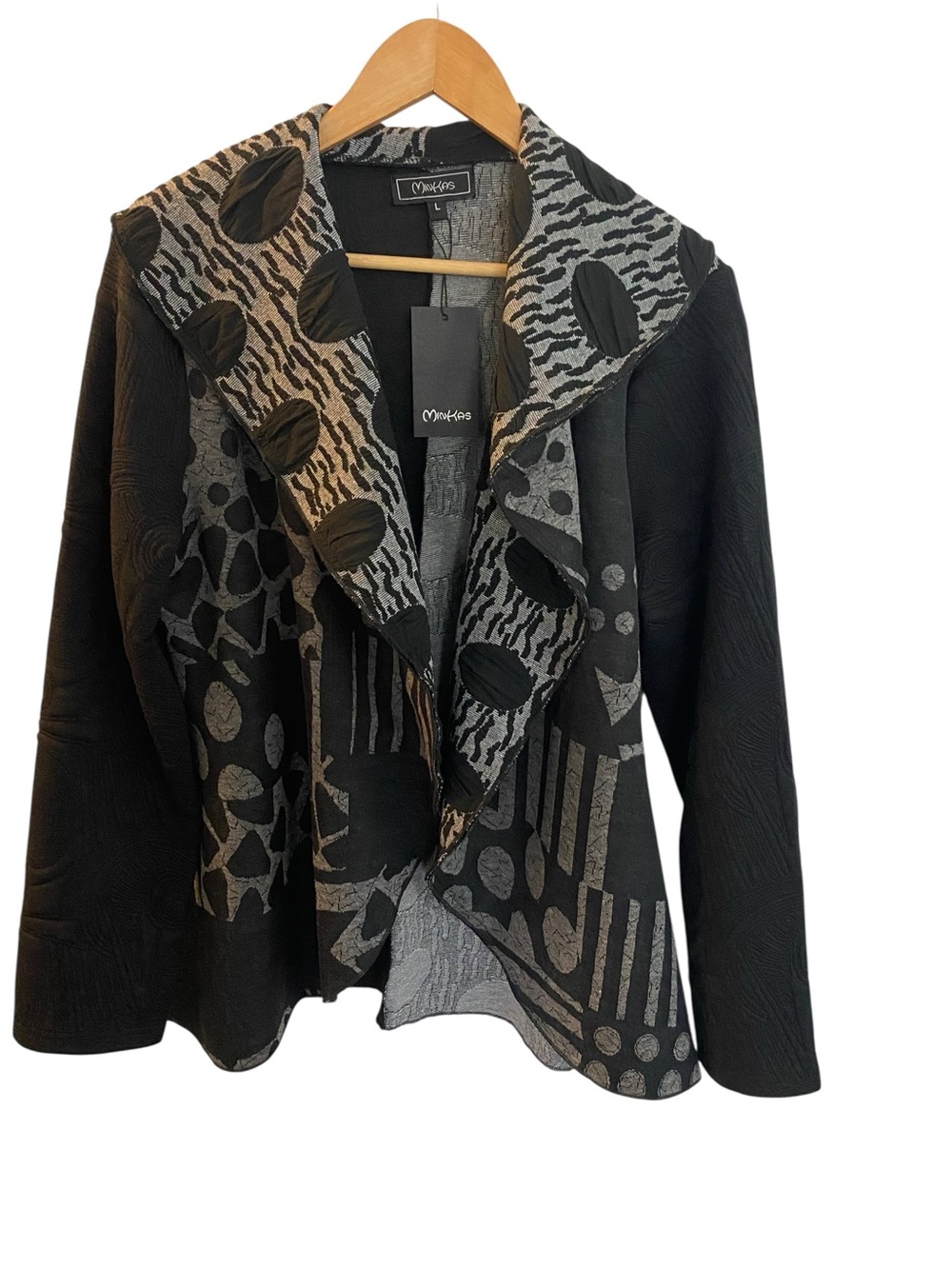 NWT MinKas Abstract pattern Jacket L